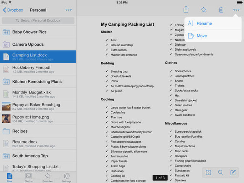 Dropbox iOS