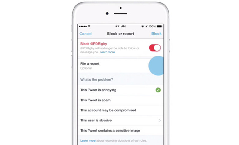 Twitter's new abuse report tools