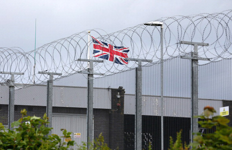 Barbed wire around GCHQ Scarborough