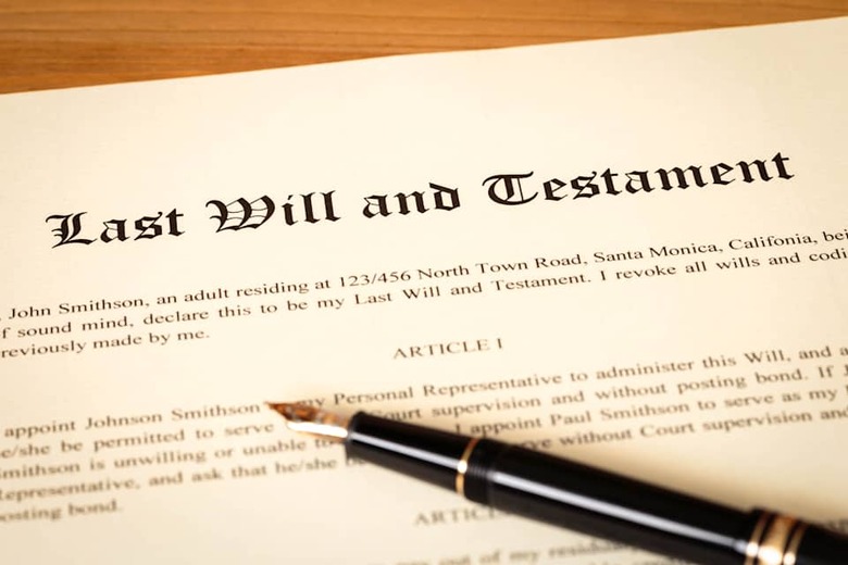 last will and testament with...