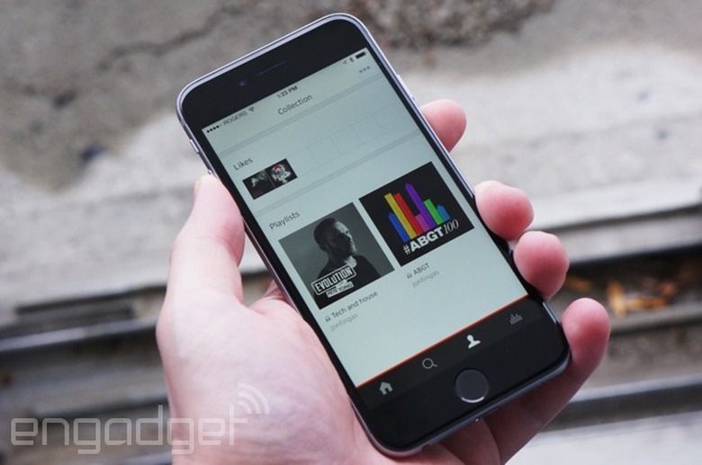 SoundCloud Collection on an iPhone