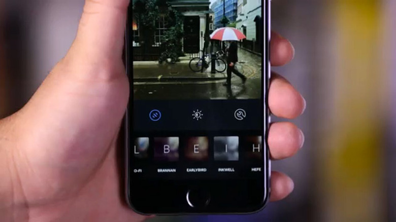 Instagram's new filter interface
