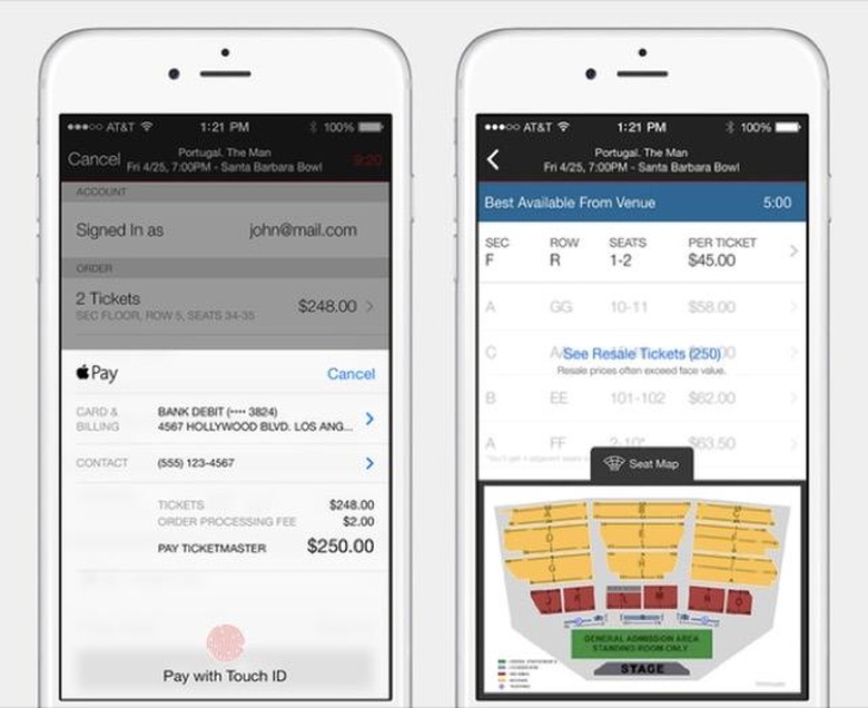 ApplePay Ticketmaster