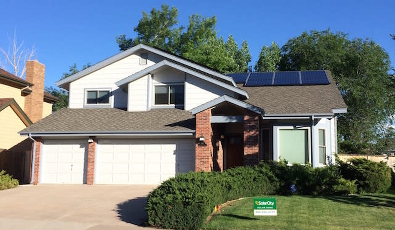 Solar City Photovoltaic system on a house in Highlands Ranch, CO