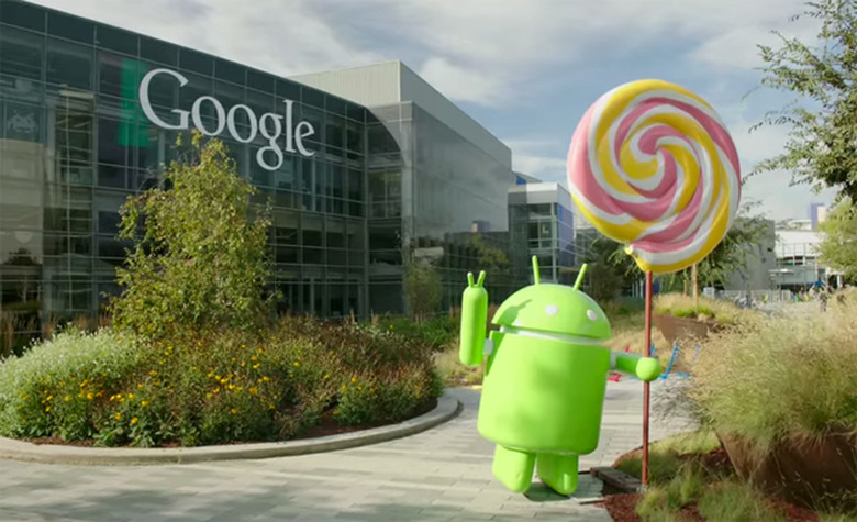 Android Lollipop statue on Google's campus