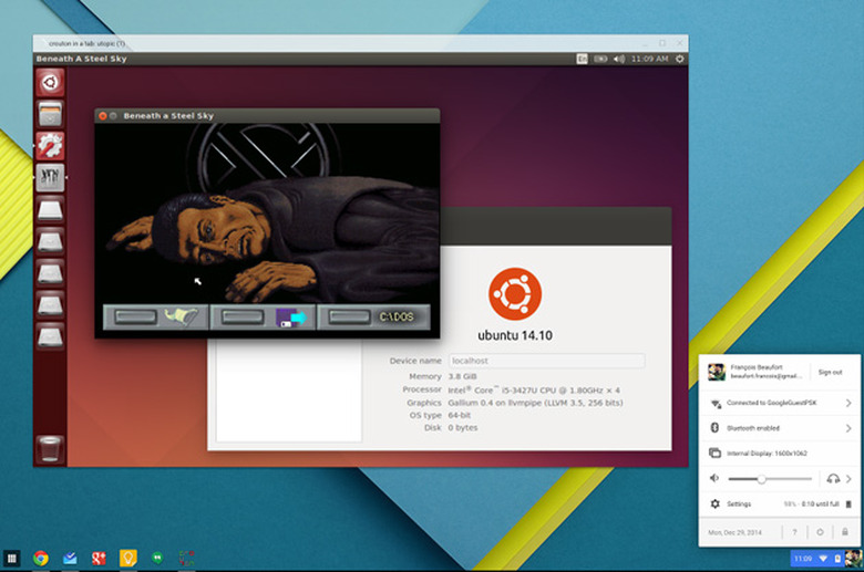 Crouton running Linux in a window