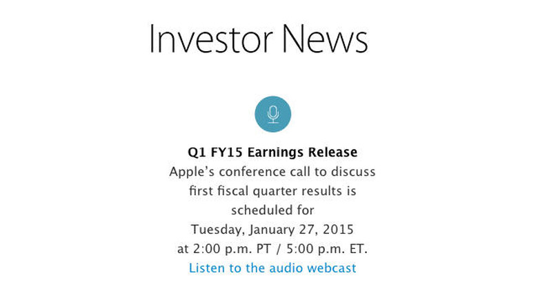 Apple Financial Earnings Call