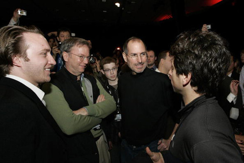 Google's Eric Schmidt and Apple's Steve Jobs