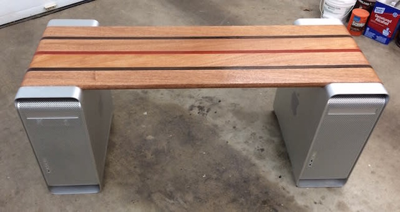 Recycled Mac Pro cases turn into a beautiful bench