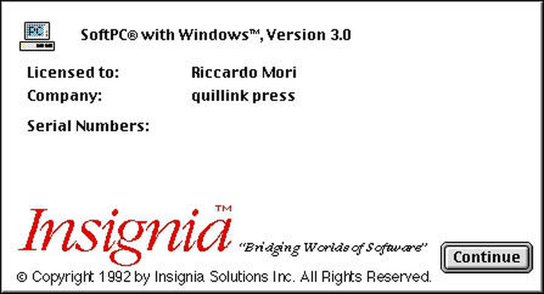 SoftPC with Windows