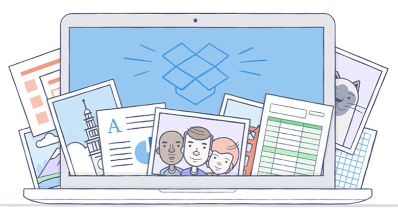 Dropbox on a laptop