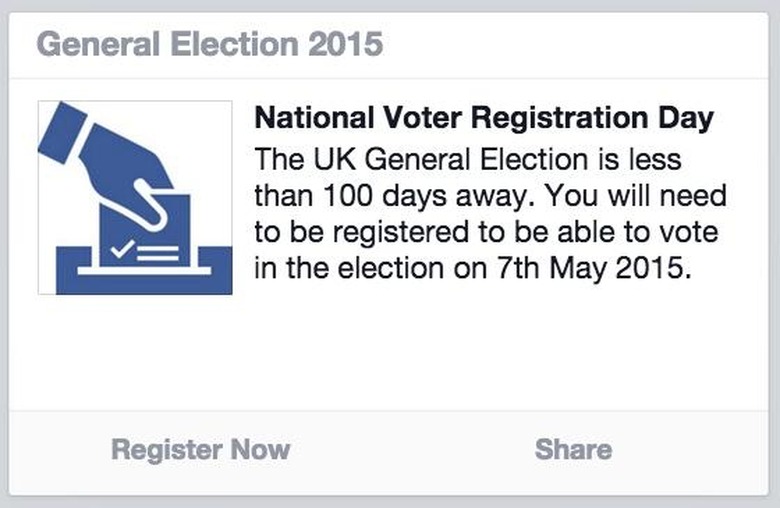 Facebook Vote General Election