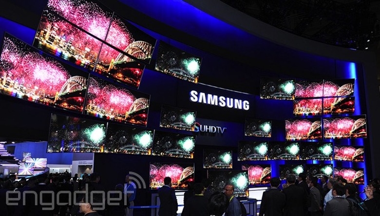 Samsung's CES 2015 booth: loads of TVs