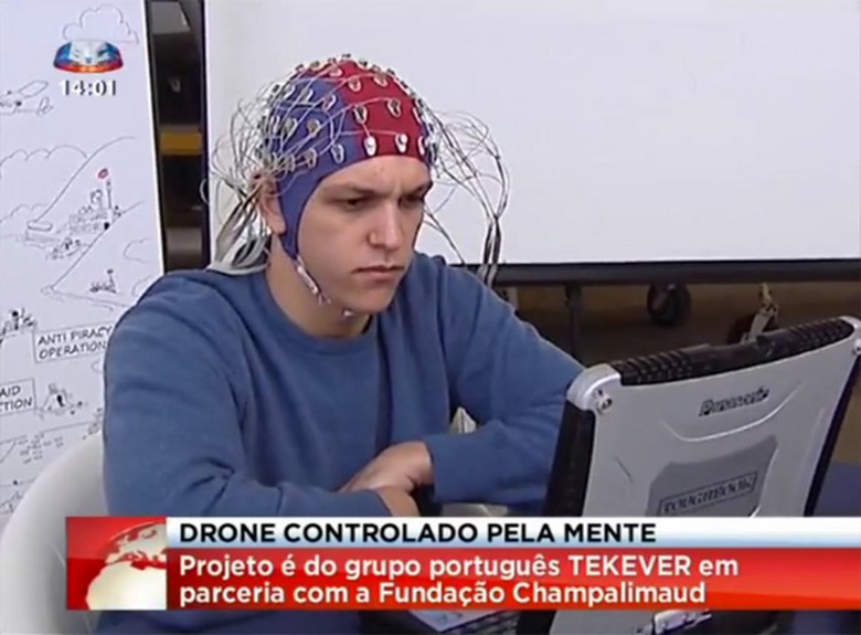 Tekever controlling a drone WITH ITS MIND