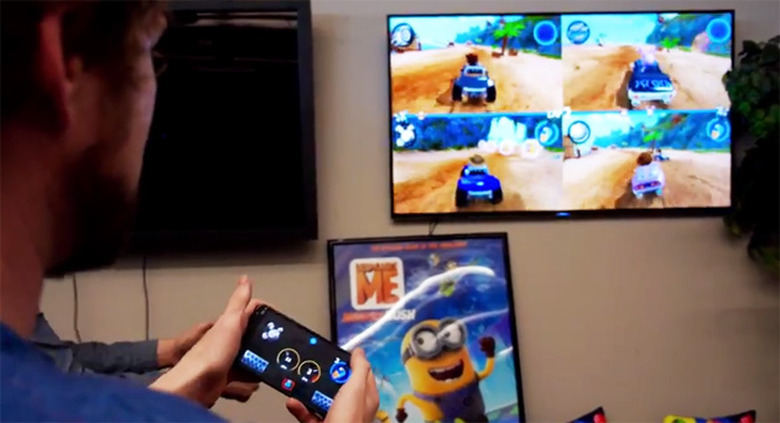 Using a phone as an Android TV game controller