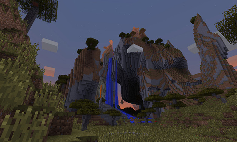 Procedurally generated Minecraft terrain
