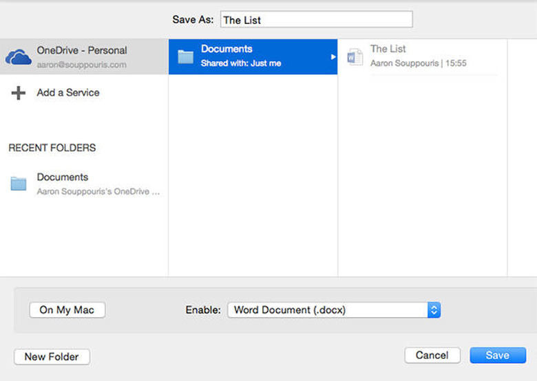 Microsoft Office for Mac 2016 preview