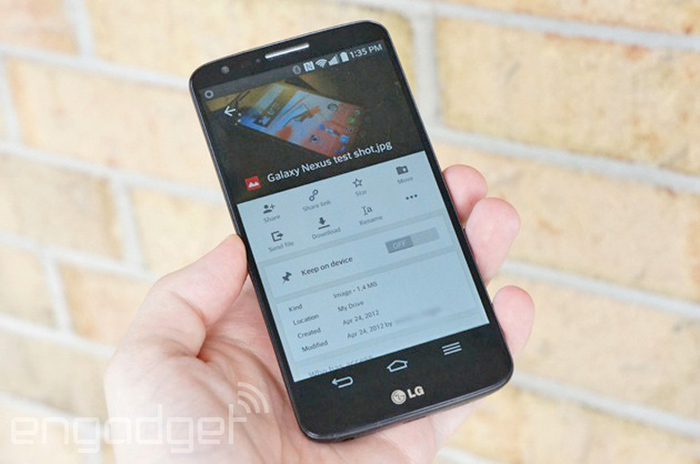 Google Drive on an LG G2