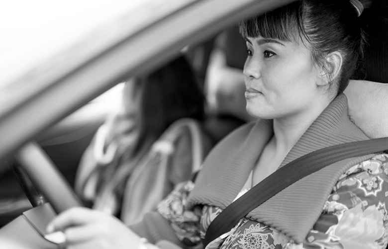 A woman driving for Uber