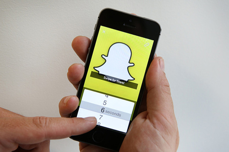 Snapchat on an iPhone
