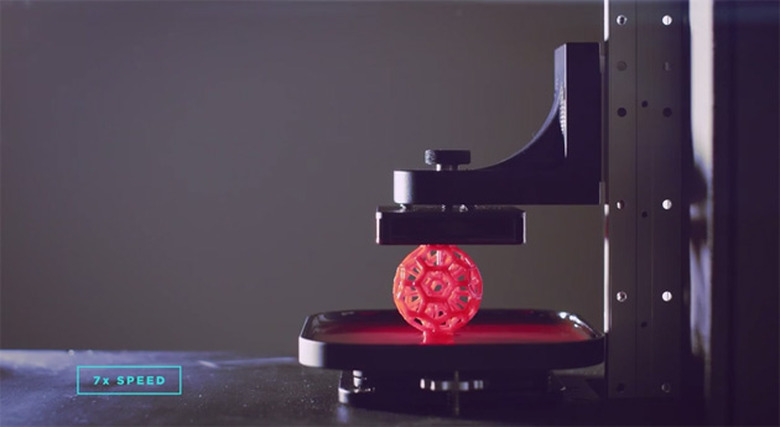 Carbon3D printer in action