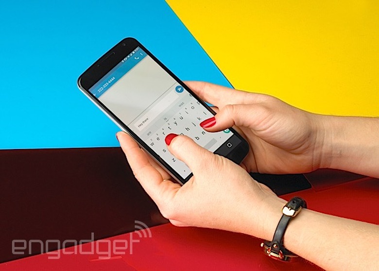 Typing on a Google Nexus 6