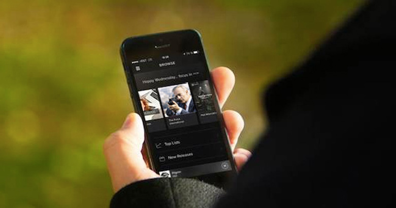 Spotify on an iPhone 5