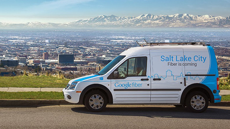 Google Fiber van in Salt Lake City