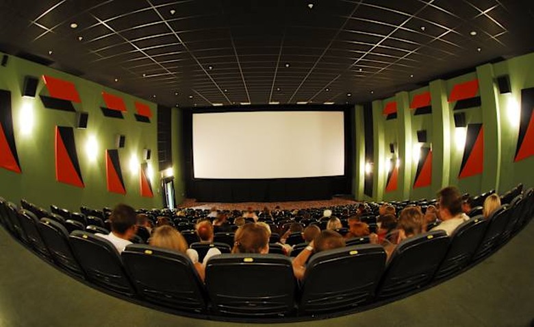 cinema red seats in cinema hall ...