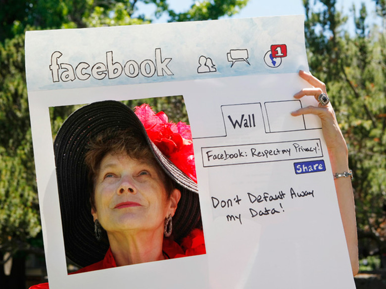 A protest over Facebook's privacy