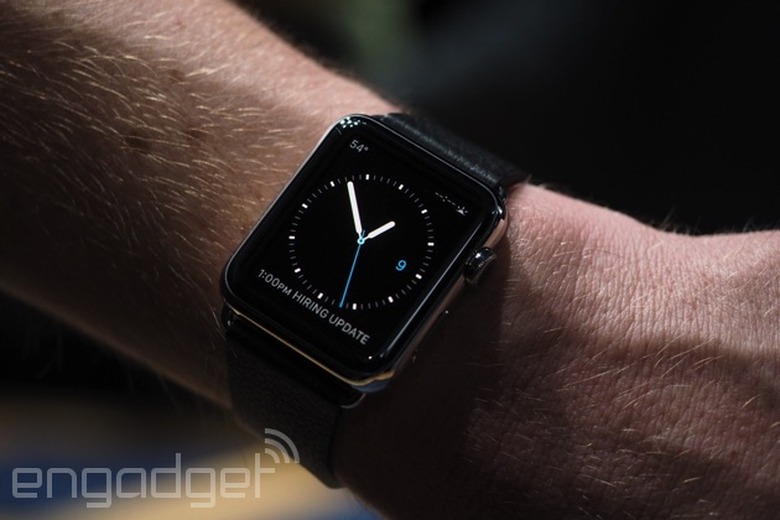 Apple Watch telling the time