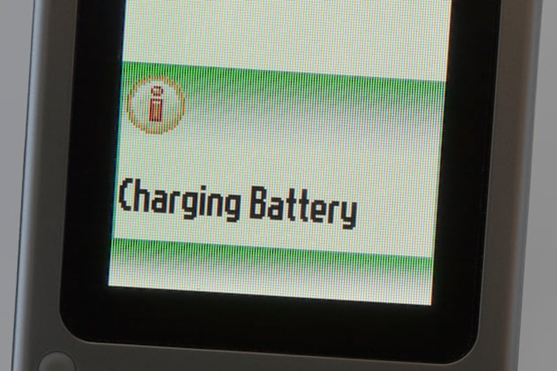 A mobile phone display, 
