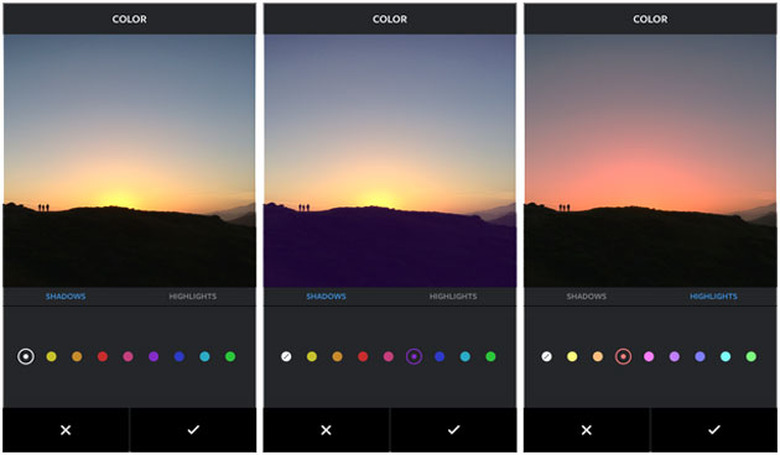Instagram's color tool