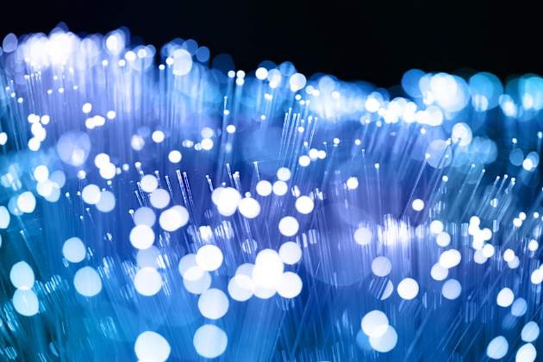 fiber optics background with...
