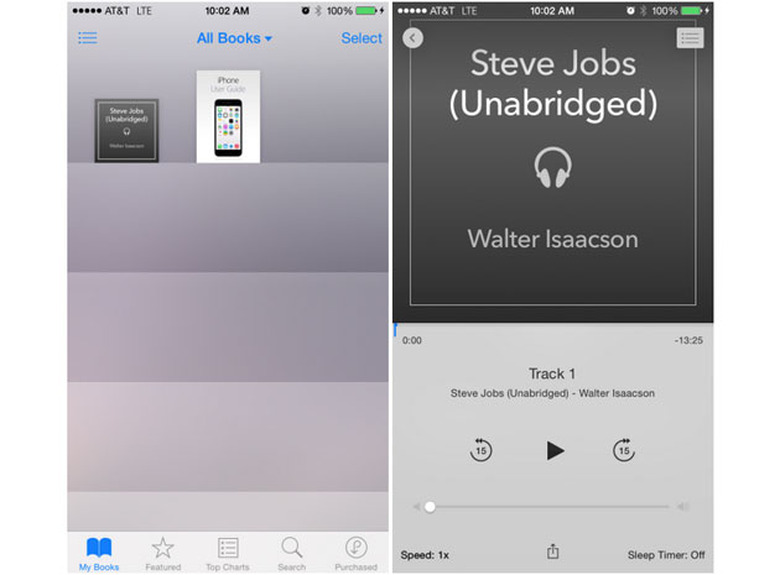 An audiobook in iOS 8.4