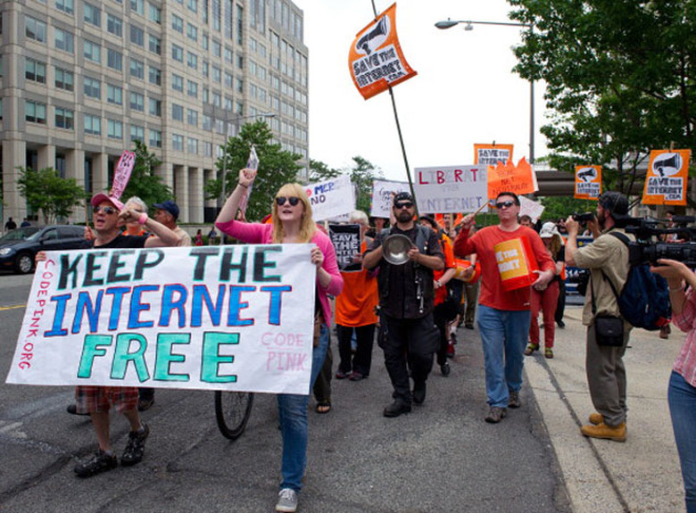 Net neutrality protest