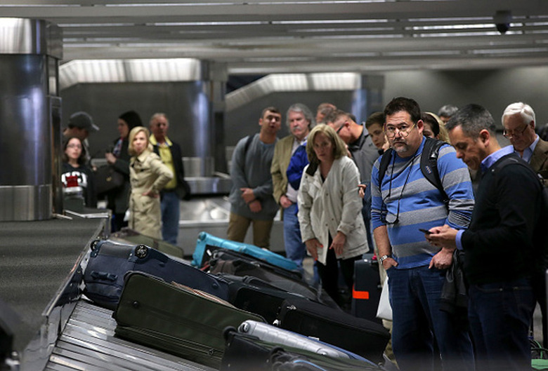 Waiting for luggage at SFO