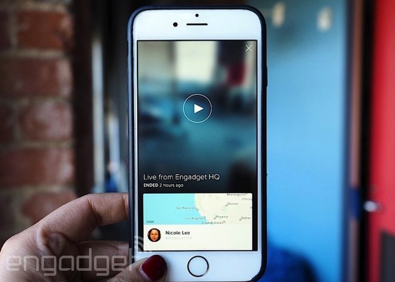 Periscope on an iPhone