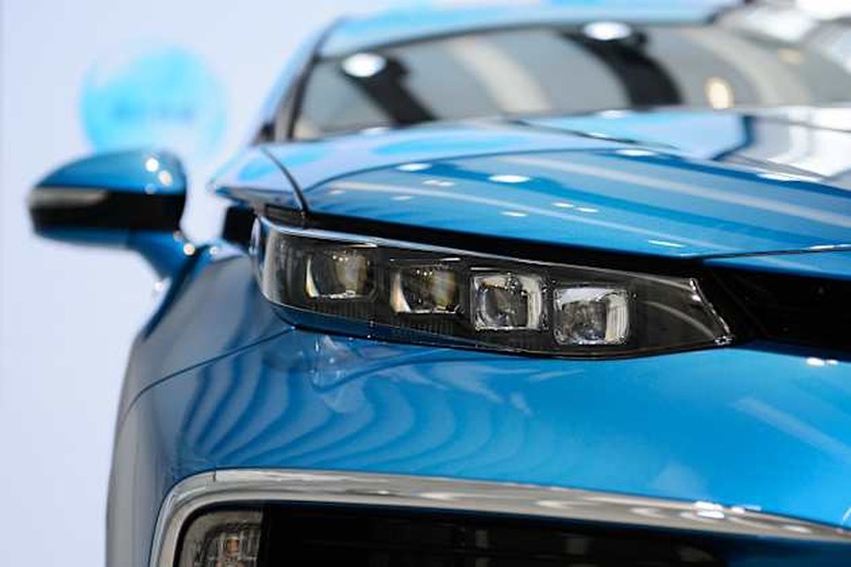 Inside Toyota Motor Corp. Mirai Fuel-cell Powered Vehicle Showroom And Iwatani Corp. Hydrogen Gas Station