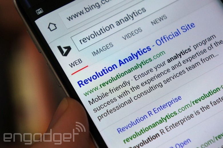 Bing points out a mobile-friendly website