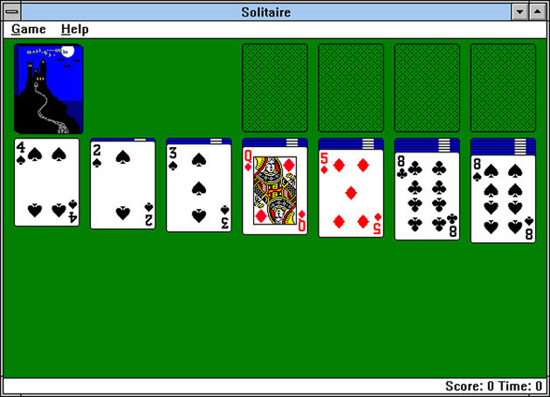 Microsoft Solitaire in Windows 3.1