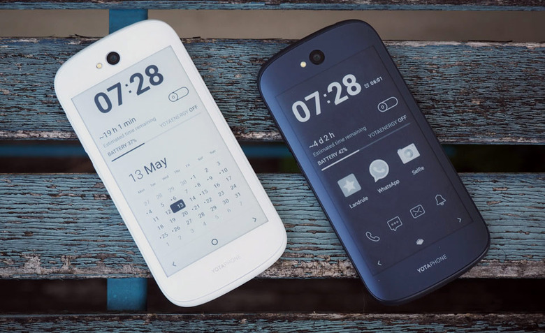 YotaPhone 2 in black and white