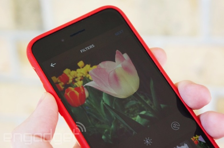 Instagram filters on an iPhone