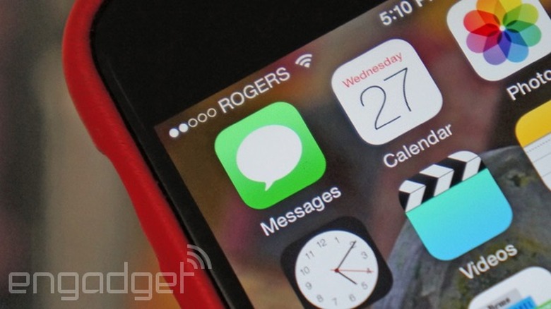 Messages on an iPhone 6