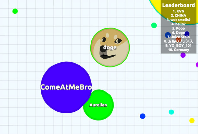 Running into trouble in Agar.io