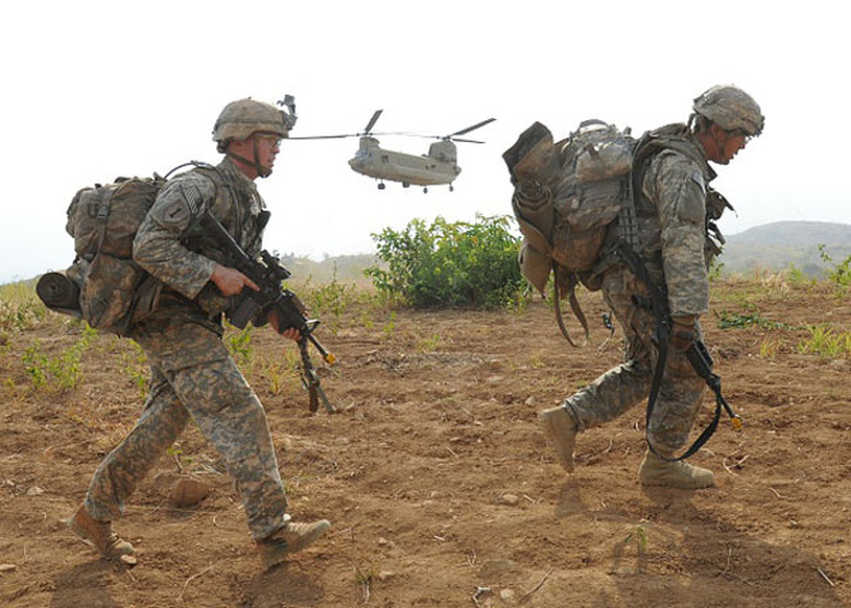 Army infantry on a training exercise