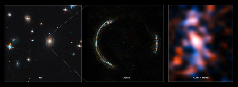 Star formation in a very distant galaxy