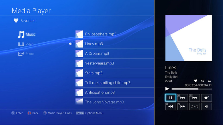 PS4 media player