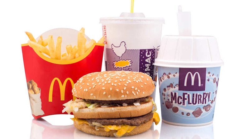 Google displays the nutritional values of fast food meals