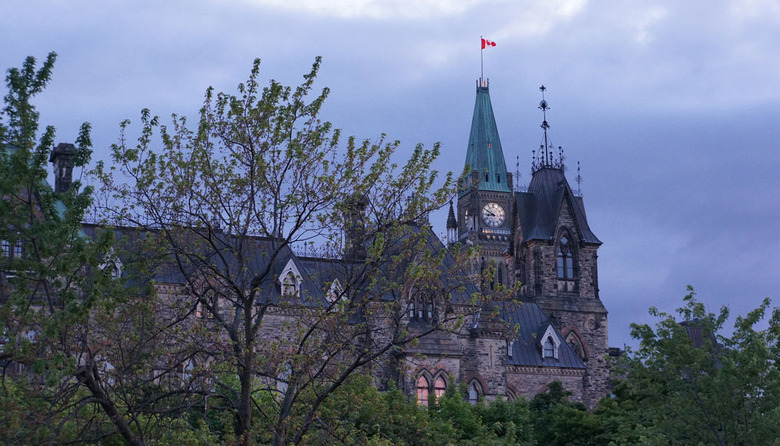 The Peace Tower on Parliament Hill in Ottawa, Canada